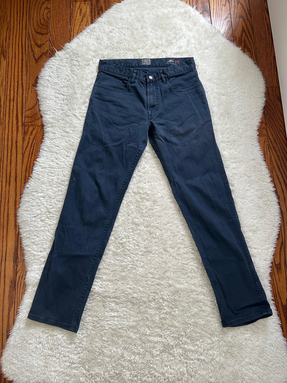 Faherty Stretch Terry 5-Pocket Men's 29 Navy Coastal Quiet Luxury Travel Preppy